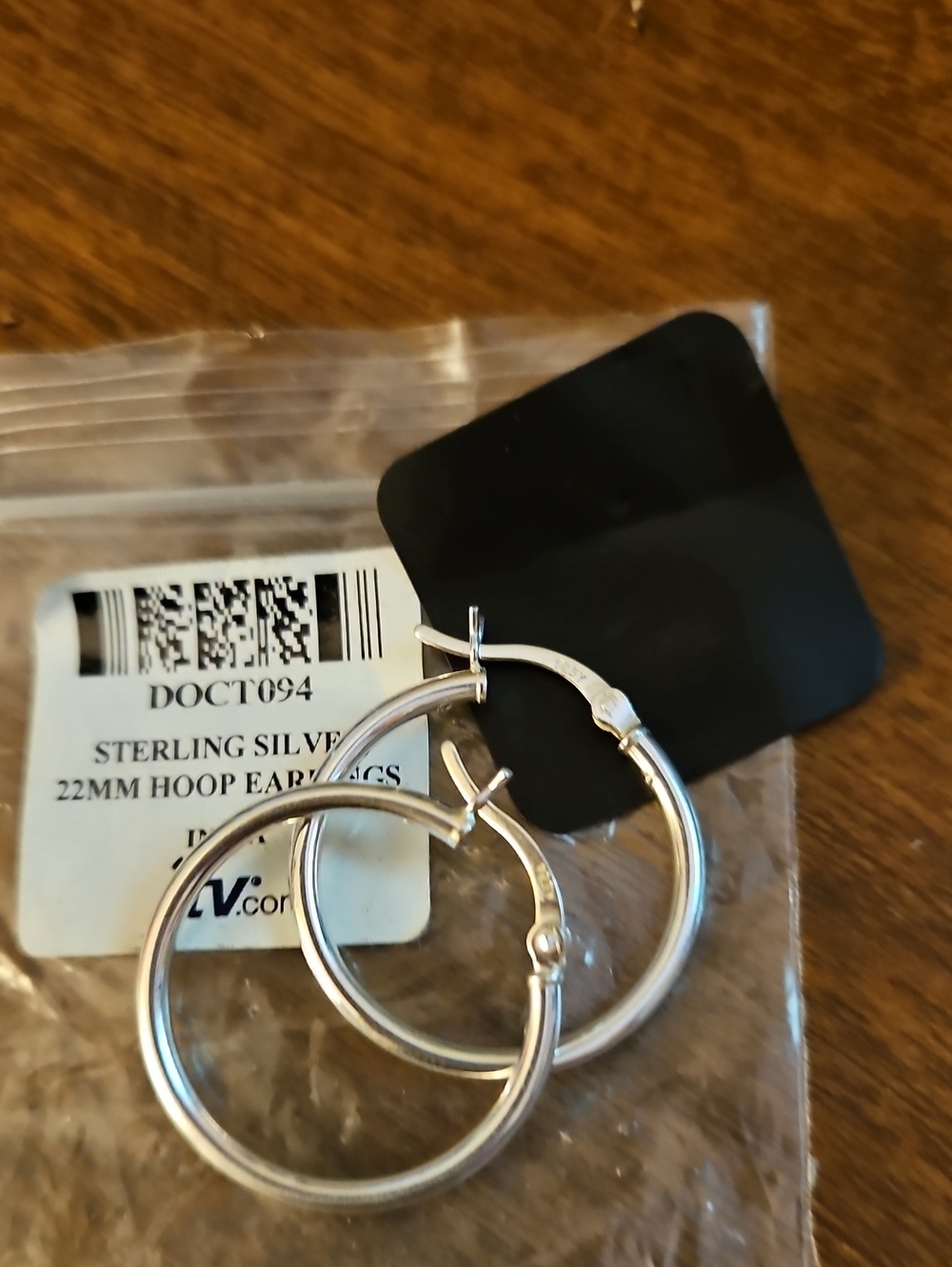 Sterling Silver 22mm Hoop Earrings - Silver